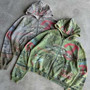 Compteur spécial sweat à capuche imprimé bouffant personnalisé 4000GSM vrac vente en gros basique coton écologique confortable impression sweat à capuche - Product Image 4