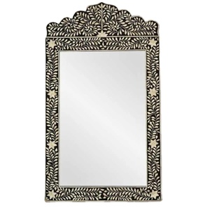 Espejo de Pared Hecho a Mano con Incrustaciones de Hueso de Color Amarillo de Lujo con Diseño Geométrico, Espejo Artesanal para Decoración de Dormitorio y Sala de Estar - Product Image 4