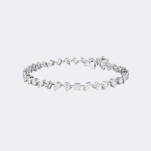 5.00CTW Mixed Shape Diamond Tennis <b>Bracelet</b> 14k <b>Gold</b> Lab Grown D Color VVS Multi-Cut Fancy Link Jewelry for Women - Product Image 1