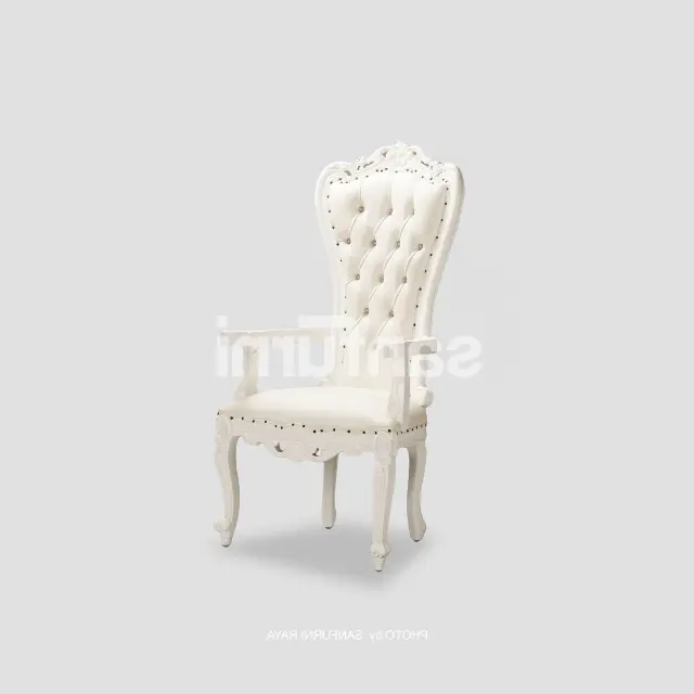 새로운 만들기 모던 럭셔리 스타일 티크 나무 왕좌 의자 거실 호텔용 웨딩 의자 왕과 여왕 의자