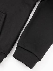 เสื้อวอร์มผ้าฝ้าย100% มีฮู้ดโอเวอร์ไซส์เนื้อผ้าระบายอากาศได้ดีมีซิปรูด1/4สี่ด้าน - Product Image 5
