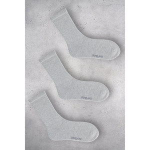 ELANOR Women's Organic Cotton Crew <b>Socks</b> 3-Pack-<b>Black</b> Breathable Anti-Slip Winter Design - Product Image 4