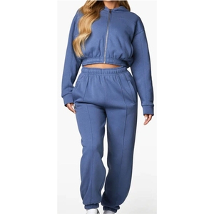 ชุดวอร์มกางเกงวอร์มผู้หญิงกางเกงวอร์มขนแกะขากว้างกางเกงวอร์มทรงหลวมกางเกงวิ่งทรงแบ็กกี้สำหรับผู้หญิง - Product Image 1