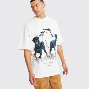 Chemises ras du cou à manches courtes en coton pour hommes Tops athlétiques T-shirts surdimensionnés - Product Image 5