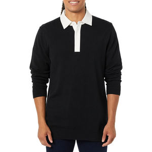 Camiseta de rugby con logotipo personalizado de alta calidad, ropa deportiva transpirable en color sólido, precio al por mayor a la venta - Product Image 1