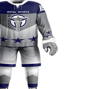 Vêtements de sport de haute qualité fabriqués en polyester, uniformes de hockey sur glace sur mesure pour hommes, à prix réduit - Product Image 6