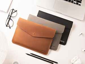 ซองแล็ปท็อปหนังแท้แบบพกพาดูหรูหราสไตล์วินเทจทนทานสำหรับทำงานธุรกิจสำนักงานและใช้ GLS-0274การเดินทาง - Product Image 2