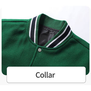 แจ็กเก็ตเบสบอลสำหรับผู้ชายเสื้อแจ็กเก็ตกันหนาวแบบลำลองปกตั้งมีหลายสี - Product Image 4