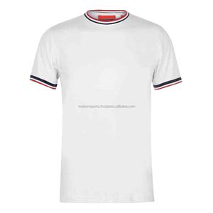 T-shirt sur mesure pour hommes de haute qualité 100% polyester coton conception élastique style décontracté uni - Product Image 1