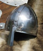 Casque Viking Historique, Armure de Loup, Acier Plaqué Argent Poli, Style Moderne Antique Médiéval Vintage, Croix Angélique Décorative, Seax