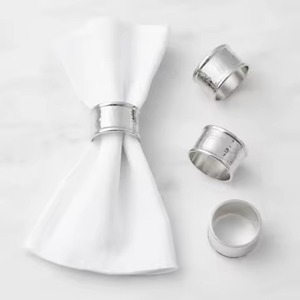 Stainless Steel <b>Napkin</b> Ring with Handmade Design and <b>Silver</b> Finished Ideal for Romantic Dinners Wedding celebrations - Product Image 2