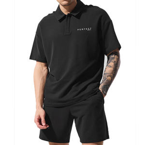 Nouvel ensemble polo et short pour homme de qualité supérieure 2026 – Vente en gros – Mode estivale – Ensembles décontractés avec polos piqué et logo personnalisé - Product Image 2