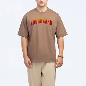 Camiseta de algodón de 100% Ringer de alta calidad para hombre, camiseta de gran tamaño con hombros descubiertos y color sólido, camiseta estampada personalizada para hombre - Product Image 5