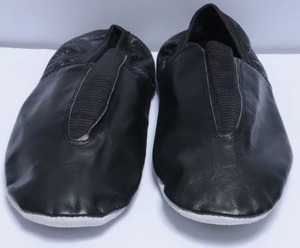 Customised Gymnastic Performance Wear for Adults Kids <strong>Black</strong> White Leather Rubber Sole <strong>Dress</strong> Stage Wear for Ballet <strong>Dance</strong> - Product Image 1