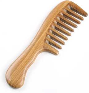 Cepillo de Limpieza Manual Ecológico de Madera de Sándalo con Cabezal de Peine de Bambú para el Cuidado del Cabello - Product Image 1