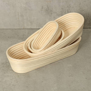 Natural Handmade Wholesale Cheap Price OEM Rattan Oval Bread Banneton Proofing <b>Basket</b> with <b>Fabric</b> Liner - Product Image 6