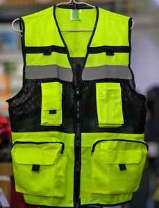 Customizable Men's Safety Working <b>Vest</b> with Custom Logo - Product Image 5