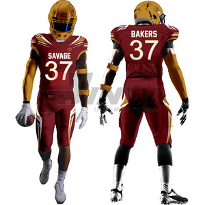 Uniforme de Fútbol Americano Hecho en Pakistán, Uniforme de Fútbol Americano de Alta Calidad en Color Sólido - Product Image 2