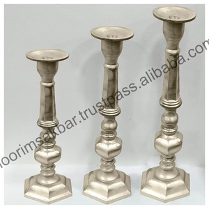 Portavelas de metal chapado en latón Soportes de velas Premium pulidos de aluminio Portavelas decorativo hecho a mano al por mayor Cualquier uso - Product Image 5