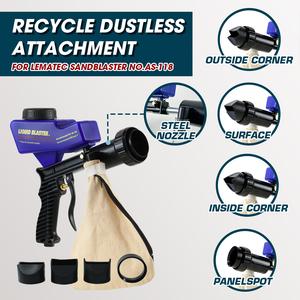 เครื่องพ่นทรายลม Lematec รุ่น AS118-9-1 ความจุ 600 ซีซี แรงดันสูงสุด 150 PSI ตัวเครื่องทำจาก ABS พร้อมหัวฉีดเซรามิกสำหรับขจัดสนิมและสี - Product Image 5
