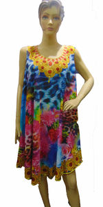 เดรสคาฟตันพิมพ์ลายดิจิตอลผ้าจอร์เจีย44 "หรูหราสำหรับผู้หญิงระบายอากาศได้ดีเป็นมิตรกับสิ่งแวดล้อมและซักได้สำหรับฤดูร้อน - Product Image 2