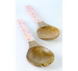 Handmade Designer Resin Handle Natural Acacia Wood Eating Spoon Set Good Quality Handcrafts Item <b>Small</b> Spoon - Product Image 5