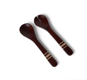 ช้อนไม้เรซินส้อมสลัดเซิฟเวอร์2ชิ้นเกรดอาหารมาใหม่ - Product Image 4