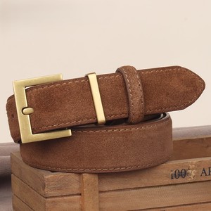 Ceintures personnalisées en cuir véritable de marque à la mode avec boucle personnalisée avec logo uni de style unique - Product Image 4