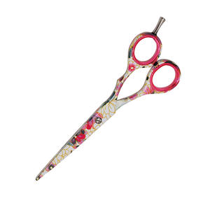 Ciseaux de barbier professionnels avec repose-doigts et anneau en caoutchouc, manche recouvert de papier, ciseaux de coiffure, lame en acier métallique - Product Image 4