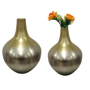 Jarrón ovalado de Metal con diseño de textura moderna hecho a mano, el mejor jarrón de suelo costero de hierro para el hogar, florero decorativo para bodas - Product Image 5