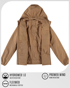Chaqueta Softshell Acolchada Ligera de Invierno para Hombre, Impermeable, Tecnología 100% Poliéster, Cuello Alto con Cremallera - Product Image 2