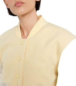 Veste Varsity pour femme en tissu marron café, manches longues, longueur courte, décontractée, coupe-vent, respirante, veste Varsity du Pakistan - Product Image 3