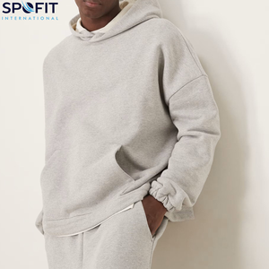 Conjunto Deportivo de Invierno para Hombre, Talla Grande, Estilo Urbano Vintage, Estampado, 100% Algodón, Felpa, Transpirable, Ecológico, Sudadera con Capucha y Pantalones Deportivos Personalizados - Product Image 5