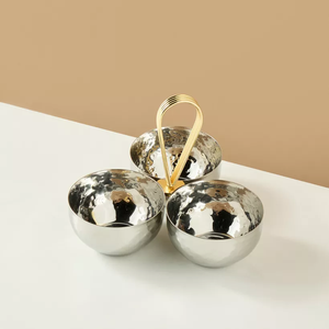 Bols à noix en métal Conament Hot Seller Bol à salade et à fruits décoratif pour la maison Bol à noix pour comptoirs Dessus de table Usine directe Inde - Product Image 5