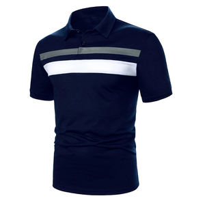 Polo personalizado con logotipo bordado, Camiseta lisa de 100% algodón y poliéster para hombre, camiseta Polo de secado rápido para hombre - Product Image 2