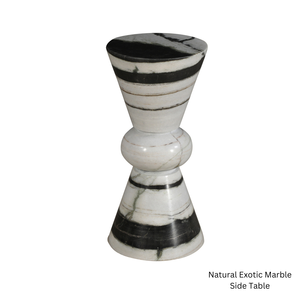 โต๊ะข้างเตียงหรูหราทำมือสไตล์โมเดิร์น หินอ่อนธรรมชาติ 100% เฟอร์นิเจอร์ตกแต่งบ้านสำหรับห้องนอน วิลล่า อพาร์ตเมนต์ โรงแรม - ORRIS LIVING - Product Image 3