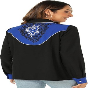 Top bordado de manga larga para mujer de calidad superior, cuello de botón de secado rápido, Color personalizado, ajuste clásico, Primavera, Tallas grandes - Product Image 2