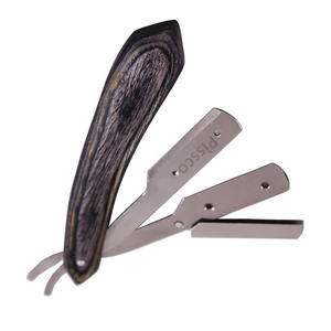 Maquinilla de Afeitar Recta Pissco de Alta Calidad para Barberos, Maquinilla Desechable para Salón con Mango de Madera Negra - Product Image 4