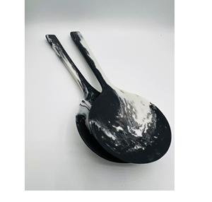 ชุดเซิฟเวอร์สลัดทำจากไม้มะม่วงฝรั่งเศส2ชิ้นเครื่องครัวไม่เหมือนใคร - Product Image 5