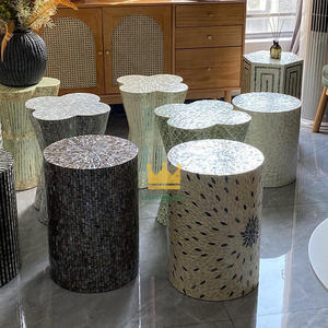 Taburete lateral con incrustaciones de hueso de primera calidad, muebles con incrustaciones de hueso, taburete lateral para mesa con incrustaciones de hueso, nuevo diseño listo para exportar - Product Image 4