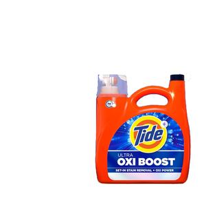 Detergente líquido para ropa Tide Ultra Oxi Boost, 148 onzas líquidas, 105 lavados, quitamanchas avanzado con poder extra de Oxi, el más vendido. - Product Image 1