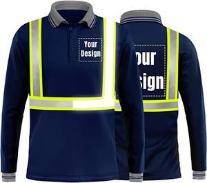 Tráfico DE SEGURIDAD reflectante de alta calidad para camisa de manga corta para hombres con logotipo personalizado sólido 100% algodón - Product Image 6