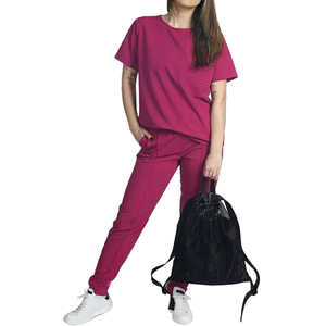 2022 élégant gommage uniformes ensembles marque privée Anti bactérien gommage Capri pantalon coupe régulière unisexe hôpital personnalisé gommages - Product Image 2