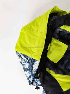 Chaqueta de esquí para hombre con forro polar tipo patchwork, impermeable, de alta visibilidad y con capucha para invierno. - Product Image 4