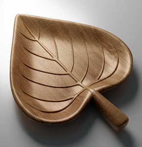 Hermoso diseño sólido con forma de hoja Mango Bandeja de madera Decoración para el hogar de alta calidad Bandeja de artículos de cocina - Product Image 6