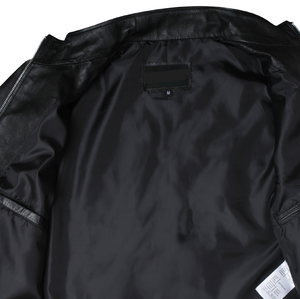 Custom High Quality Casual Fashion <b>Biker</b> <b>Jacket</b> Genuine Leather Classic Style Stand Collar Breathable Winter Satin 4XL - Product Image 4