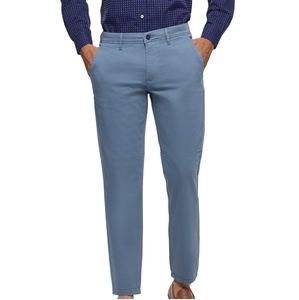 Chino Pants 100% Cotton OEM Custom Office for <b>Men</b> Breathable Eco-Friendly Anti-Wrinkle Quick Dry Solid <b>White</b> - Product Image 4