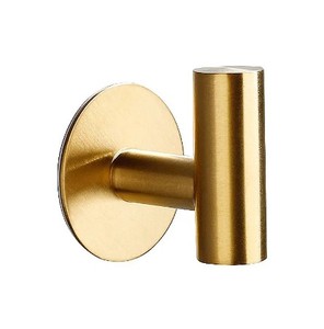 Nordic Classic Round Bamboo Key Corner Towel Wall <b>Hook</b> Modern Design for Hotels-Aluminium/Metal/Brass Material <b>Door</b> Application - Product Image 2