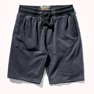 <b>Men's</b> 100% Cotton French Terry <b>Shorts</b> Custom Logo Anti-Wrinkle Formal Embroidered Chenille <b>Patch</b> Button Plain Dyed Nonwoven - Product Image 4