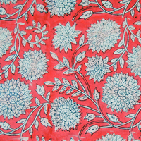 Tissu en voile de coton indien fait main, imprimé au bloc, multicolore, de haute qualité, écologique, léger, pour chemises et vêtements décontractés